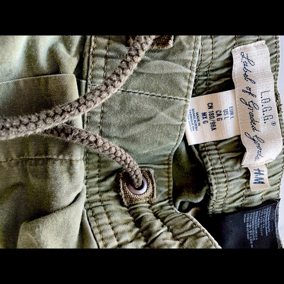 H&M L.O.G.G. Cargo / Jogger Pants • Men’s Large • Khaki Green - Picture 4 of 4